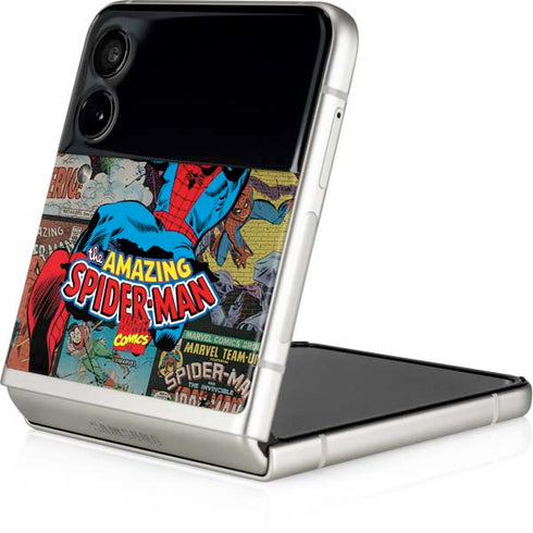 Marvel Classic Comics Amazing Spider-Man Collage Galaxy Z Flip3 5G Skin