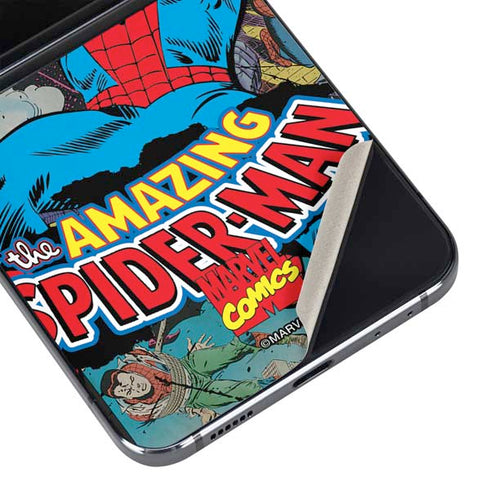 Marvel Classic Comics Amazing Spider-Man Collage Galaxy Z Flip5 5G Skin