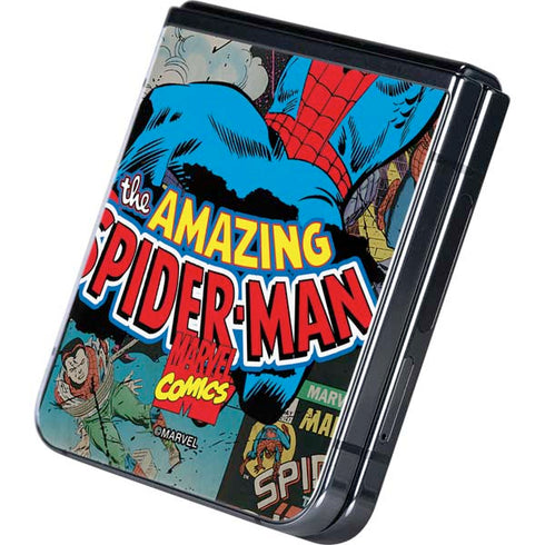 Marvel Classic Comics Amazing Spider-Man Collage Galaxy Z Flip5 5G Skin