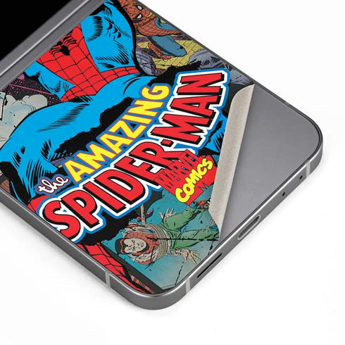 Marvel Classic Comics Amazing Spider-Man Collage Galaxy Z Flip6 Skin