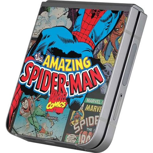 Marvel Classic Comics Amazing Spider-Man Collage Galaxy Z Flip6 Skin