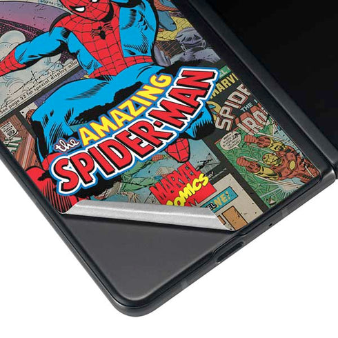 Marvel Classic Comics Amazing Spider-Man Collage Galaxy Z Fold3 5G Skin
