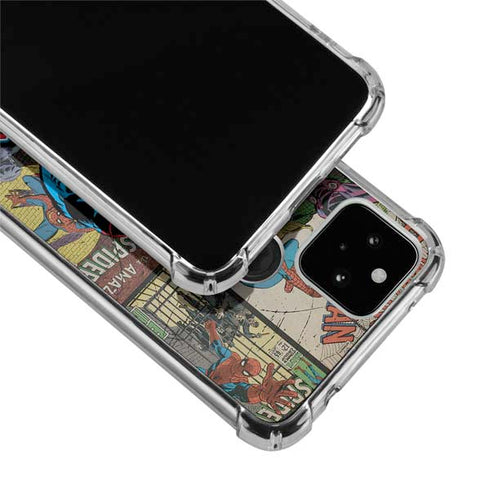 Marvel Classic Comics Amazing Spider-Man Collage Google Pixel 4a 5G Clear Case