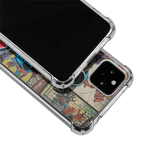 Marvel Classic Comics Amazing Spider-Man Collage Google Pixel 5a 5G Clear Case