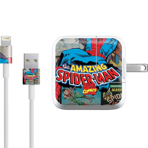 Marvel Classic Comics Amazing Spider-Man Collage iPad Charger (10W USB) Skin