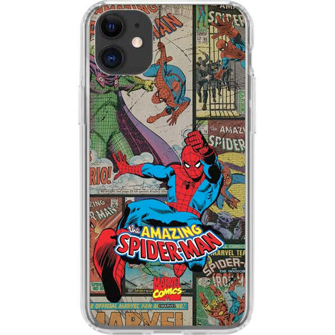 Marvel Classic Comics Amazing Spider-Man Collage iPhone 11 Clear Case