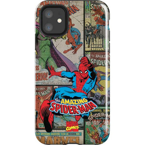 Marvel Classic Comics Amazing Spider-Man Collage iPhone 11 Impact Case