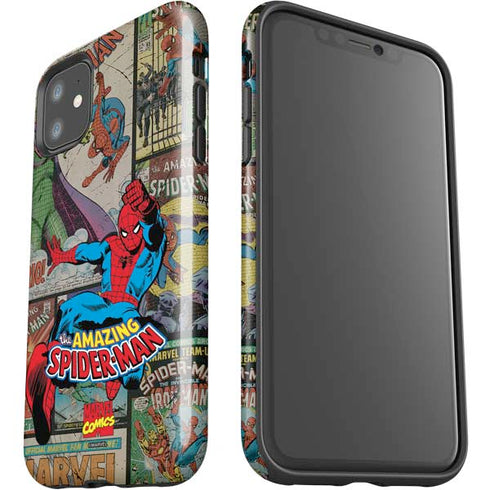 Marvel Classic Comics Amazing Spider-Man Collage iPhone 11 Impact Case
