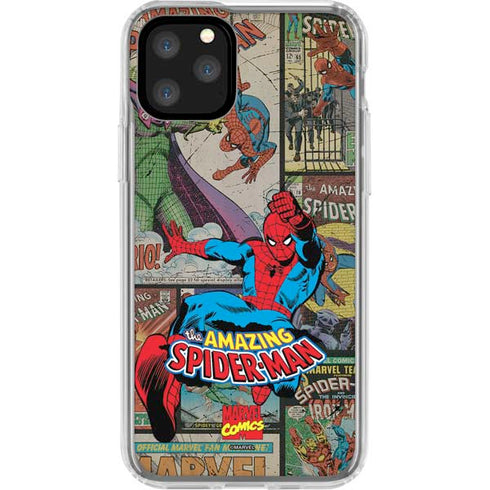 Marvel Classic Comics Amazing Spider-Man Collage iPhone 11 Pro Clear Case