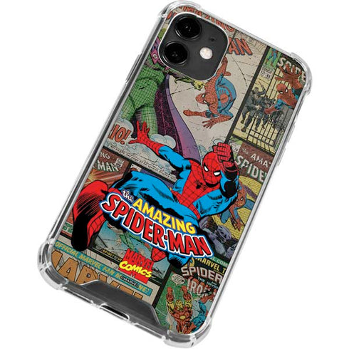 Marvel Classic Comics Amazing Spider-Man Collage iPhone 12 Clear Case