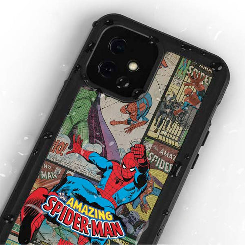 Marvel Classic Comics Amazing Spider-Man Collage iPhone 12 Mini Waterproof Case