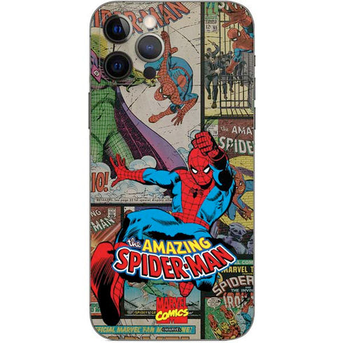 Marvel Classic Comics Amazing Spider-Man Collage iPhone 12 Pro Skin