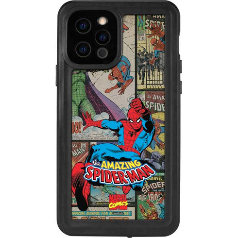 Marvel Classic Comics Amazing Spider-Man Collage iPhone 12 Pro Waterproof Case