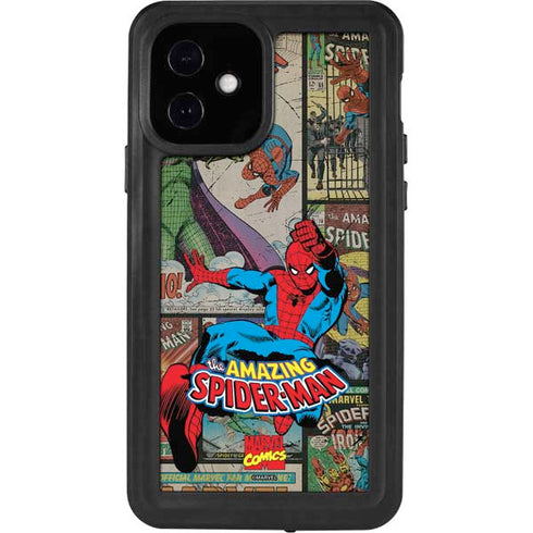 Marvel Classic Comics Amazing Spider-Man Collage iPhone 12 Waterproof Case