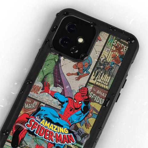 Marvel Classic Comics Amazing Spider-Man Collage iPhone 12 Waterproof Case