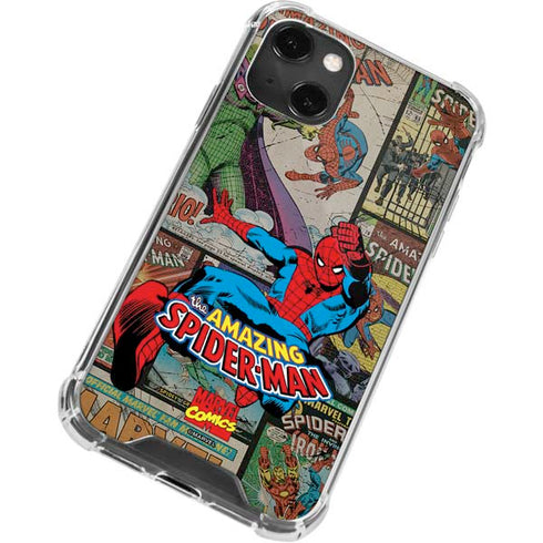 Marvel Classic Comics Amazing Spider-Man Collage iPhone 13 Mini Clear Case