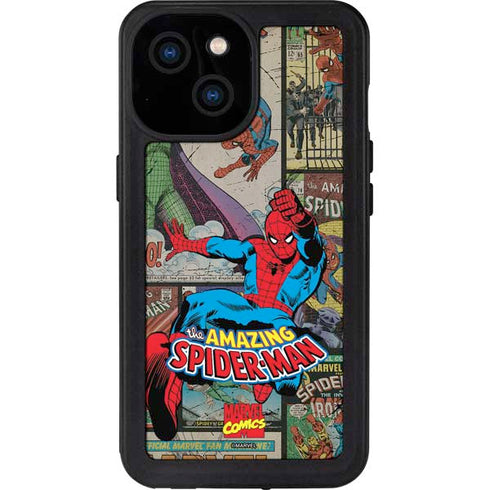 Marvel Classic Comics Amazing Spider-Man Collage iPhone 13 Mini Waterproof Case