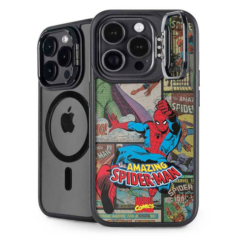 Marvel Classic Comics Amazing Spider-Man Collage iPhone 14 Pro Kickstand Case