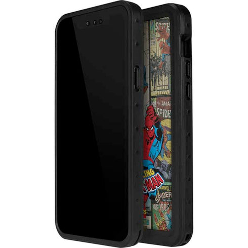 Marvel Classic Comics Amazing Spider-Man Collage iPhone 14 Pro Max Waterproof Case