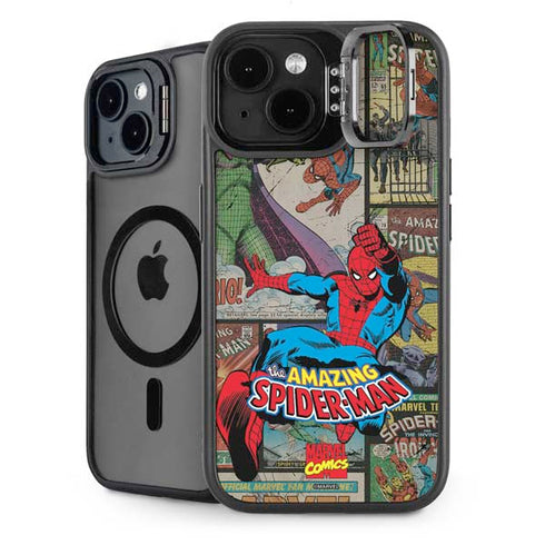 Marvel Classic Comics Amazing Spider-Man Collage iPhone 15 Kickstand Case