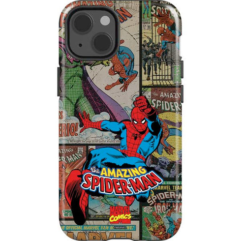 Marvel Classic Comics Amazing Spider-Man Collage iPhone 15 Plus Impact Case