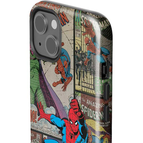Marvel Classic Comics Amazing Spider-Man Collage iPhone 15 Plus Impact Case