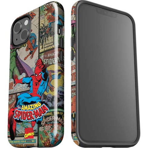 Marvel Classic Comics Amazing Spider-Man Collage iPhone 15 Plus Impact Case