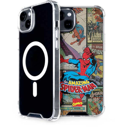 Marvel Classic Comics Amazing Spider-Man Collage iPhone 15 Plus MagSafe Case
