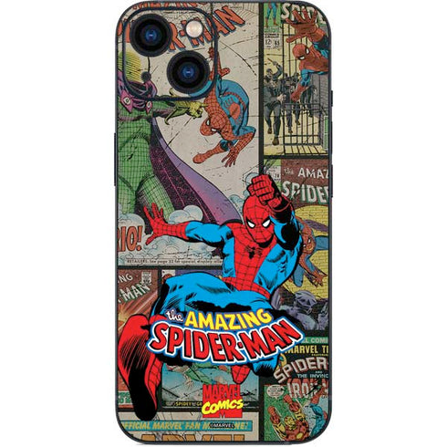 Marvel Classic Comics Amazing Spider-Man Collage iPhone 15 Plus Skin