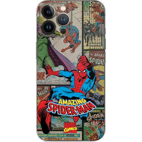 Marvel Classic Comics Amazing Spider-Man Collage iPhone 15 Pro Max Skin