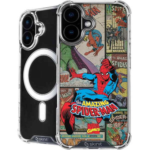 Marvel Classic Comics Amazing Spider-Man Collage iPhone 16 MagSafe Case