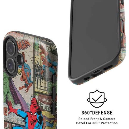 Marvel Classic Comics Amazing Spider-Man Collage iPhone 16 Plus Magsafe Impact Case