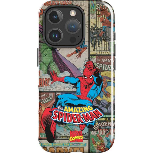 Marvel Classic Comics Amazing Spider-Man Collage iPhone 16 Pro Impact Case