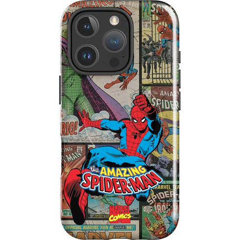 Marvel Classic Comics Amazing Spider-Man Collage iPhone 16 Pro Magsafe Impact Case