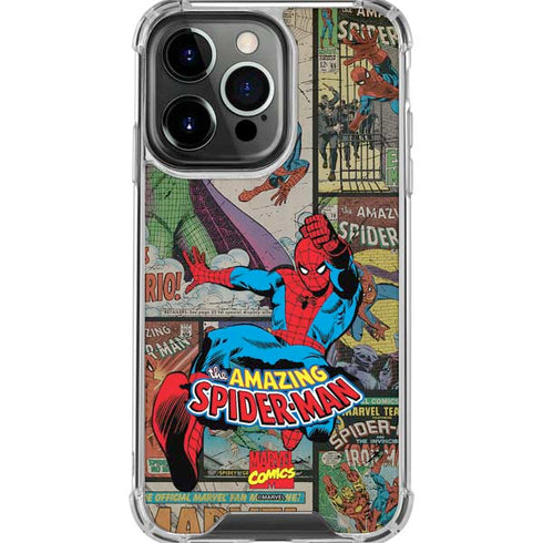 Marvel Classic Comics Amazing Spider-Man Collage iPhone 16 Pro Max Clear Case