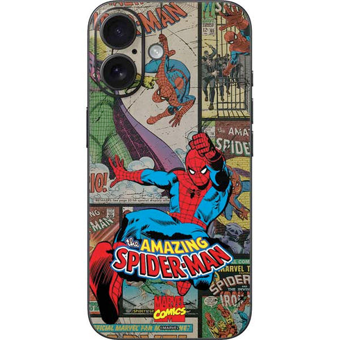Marvel Classic Comics Amazing Spider-Man Collage iPhone 16 Skin