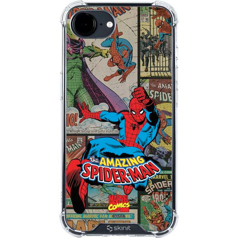 Marvel Classic Comics Amazing Spider-Man Collage iPhone 16e Clear Case