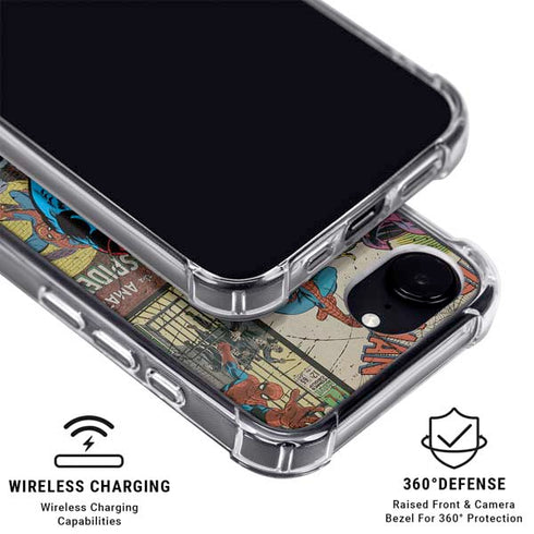 Marvel Classic Comics Amazing Spider-Man Collage iPhone 16e Clear Case