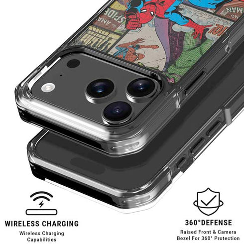 Marvel Classic Comics Amazing Spider-Man Collage iPhone 18 Pro Clear Case