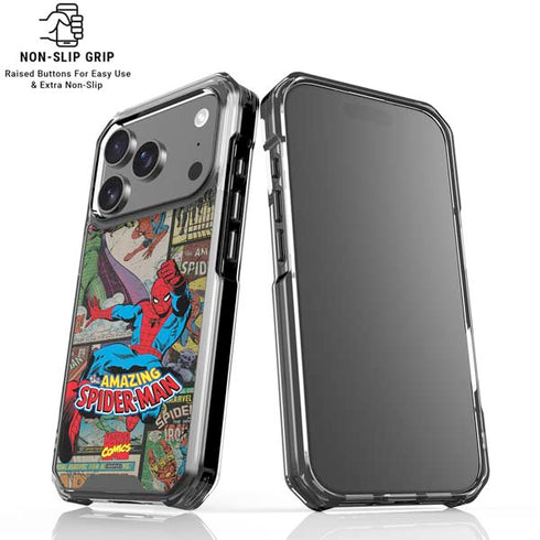 Marvel Classic Comics Amazing Spider-Man Collage iPhone 18 Pro Clear Case