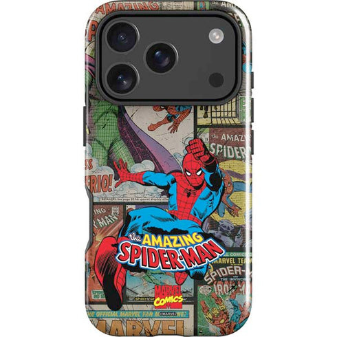 Marvel Classic Comics Amazing Spider-Man Collage iPhone 18 Pro Max Impact Case