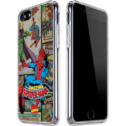 Marvel Classic Comics Amazing Spider-Man Collage iPhone SE (2nd & 3rd Gen) Clear Case