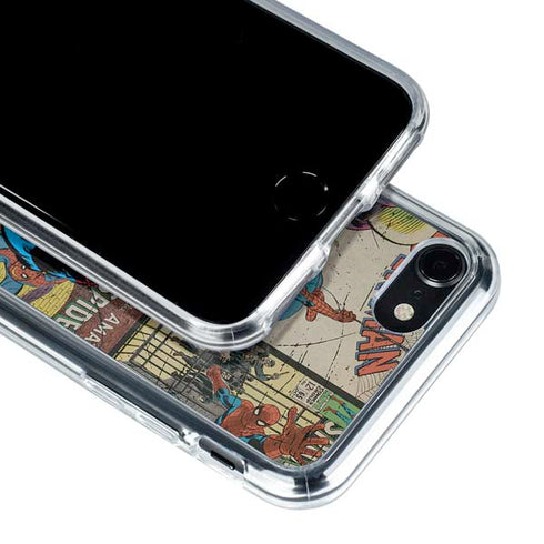 Marvel Classic Comics Amazing Spider-Man Collage iPhone SE (2nd & 3rd Gen) Clear Case