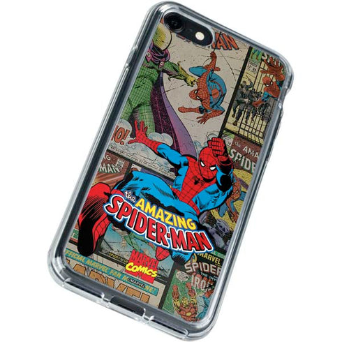 Marvel Classic Comics Amazing Spider-Man Collage iPhone SE (2nd & 3rd Gen) Clear Case