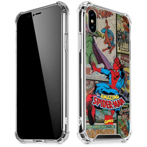 Marvel Classic Comics Amazing Spider-Man Collage iPhone X/XS Clear Case