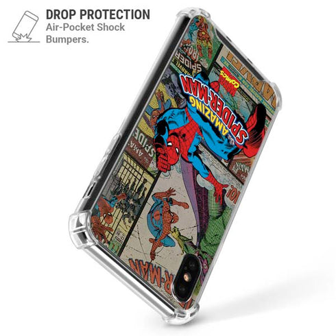 Marvel Classic Comics Amazing Spider-Man Collage iPhone X/XS Clear Case
