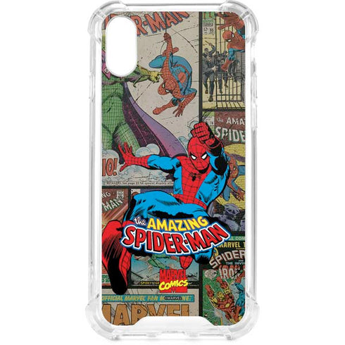 Marvel Classic Comics Amazing Spider-Man Collage iPhone XS Clear Case