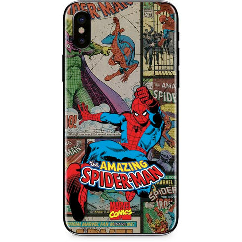 Marvel Classic Comics Amazing Spider-Man Collage iPhone XS Skin