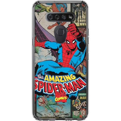 Marvel Classic Comics Amazing Spider-Man Collage LG K51/Q51 Clear Case