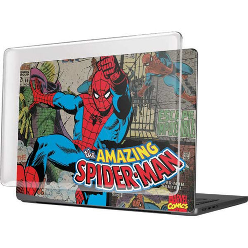 Marvel Classic Comics Amazing Spider-Man Collage MacBook Pro 14in (2021-24) Case plus Skin